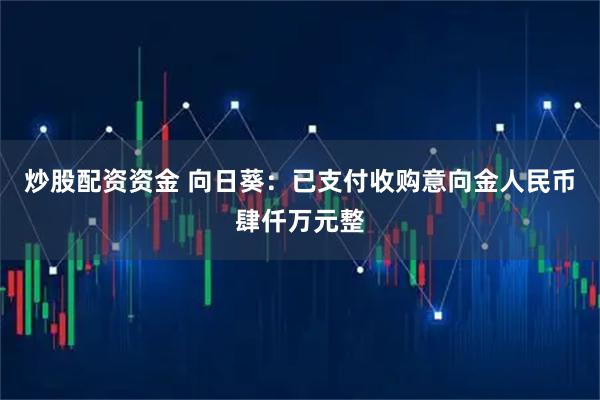 炒股配资资金 向日葵：已支付收购意向金人民币肆仟万元整
