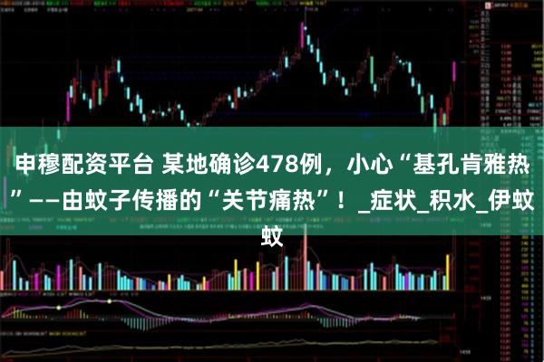 申穆配资平台 某地确诊478例，小心“基孔肯雅热”——由蚊子传播的“关节痛热”！_症状_积水_伊蚊